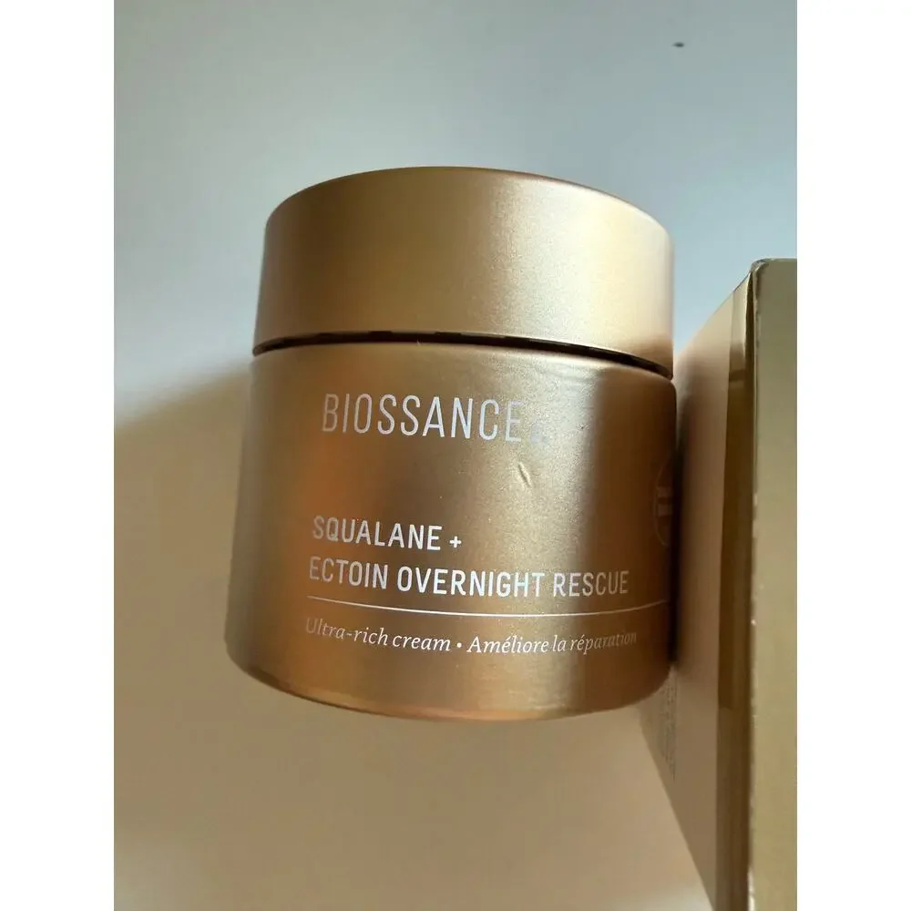 $74 Biossance Squalane + Ectoin Overnight Rescue Moisturizer 2 oz New